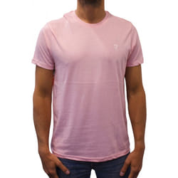 T-shirt manches courtes col rond logo Basic rose clair homme - M