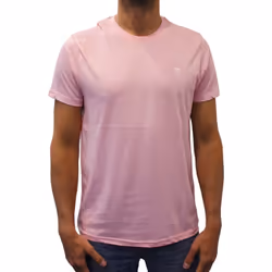 T-shirt manches courtes col rond logo Basic rose clair homme - XL