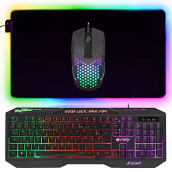 Pack Gamer Battle Royale 3 en 1 Clavier Souris Tapis Rétroéclairage RGB