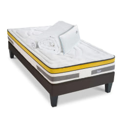 Ensemble Matelas Aubertin Ressorts ensachés Accueil mémoire + sommier + accessoires - 80 x200 cm