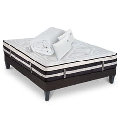 Matelas Calliope Mousse  Accueil Mémoire de forme+ sommier gris + accessoires - 180 x 200 cm
