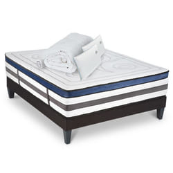 Ensemble Matelas Quintessence Mousse  Accueil Mémoire Cocooning et sommier + accessoires 160x200