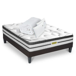 Matelas Concorde Ressorts ensachés Accueil mémoire de forme Ferme+ sommier + accessoires - 180x200