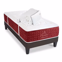 Ensemble Matelas Passion Ressorts ensachés Accueil mémoire + sommier gris + accessoires - 90 x 190cm