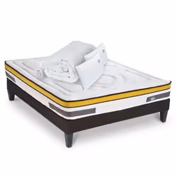 Ensemble Matelas Aubertin Ressorts ensachés Accueil mémoire + sommier + accessoires - 180 x 200