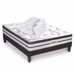 Ensemble Matelas Concorde Ressorts ensachés Accueil mémoire + sommier + accessoires - 180 x 200