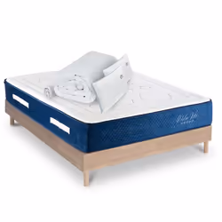 Ensemble Matelas Dolce Vita Ressorts ensachés Accueil mémoire + sommier + accessoires - 140 x 200