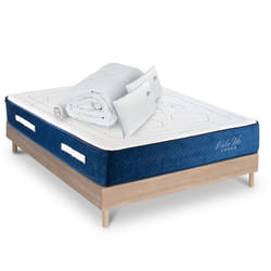 Ensemble Matelas Dolce Vita Ressorts ensachés Accueil mémoire + sommier + accessoires - 140 x 200