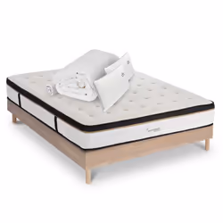 Matelas Emeraude Mousse Haute densité Accueil Mémoire de forme+ sommier + accessoires - 180 x 200 cm