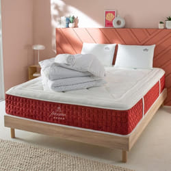 Ensemble Matelas Passion Ressorts ensachés Accueil mémoire + sommier + accessoires - 160 x 200