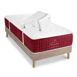 Ensemble Matelas Passion Ressorts ensachés Accueil mémoire + sommier + accessoires - 90 x 200 cm - 90 x 200 cm