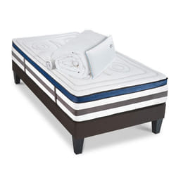 Matelas Quintessence Mousse  Accueil Mémoire de forme+ sommier + accessoires - 90 x190 cm