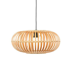 Suspension ronde bambou naturel