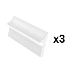Lot De 3 Plinthes En Polystyrène L290 X L4.5 X H15 Cm Blanc - Radeno