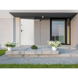 Porte D'Entrée En Acier Pleine H207 X L100 Cm Blanc - Poussant Droit - Agueda