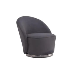 Fauteuil en tissu bouclette anthracite ELFIRA de Pascal Morabito