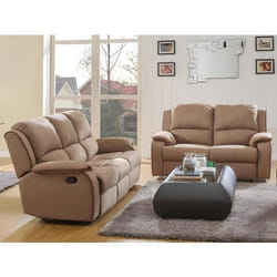 Canapés 3 places et 2 places relax en microfibre HERNANI - Taupe