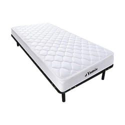 Vente-unique - Ensemble 90 X 190 Cm Cadre À Lattes + Matelas Ressorts Et Mémoire De Forme Ép.15cm - Wolkenlos De Ysmée