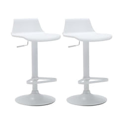 Lot de 2 tabourets de bar - Polypropylène - Coloris blanc - CALAS