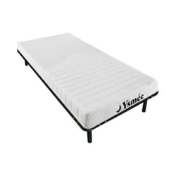Ensemble 90 x 190 cm cadre à lattes + matelas mousse 7 zones ép.12cm- STELO KIDS de YSMÉE