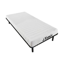 Ensemble 90 X 200 Cm Cadre À Lattes + Matelas Mousse 7 Zones Ép.12cm- Stelo Kids De Ysmée