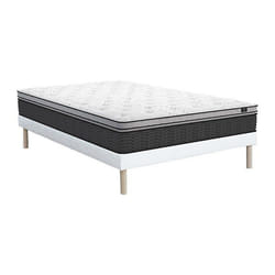 Ensemble 160 X 200 Cm Sommier + Matelas Hybride Ressorts Ensachés Et Surmatelas Intégré Ép.30cm - Gamiani De Ysmée