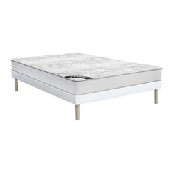 Ensemble 160 X 200 Cm Sommier + Matelas Ressorts Ensachés Ép.20cm - Songe De Ysmée