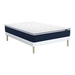 Ensemble 160 X 200 Cm Sommier + Matelas Ressorts Ensachés Et Surmatelas Intégré Ép.24cm - Altier De Ysmée