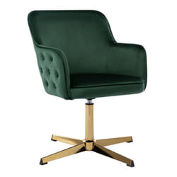 Pascal Morabito - Chaise de bureau - Velours - Vert et doré - capuli de