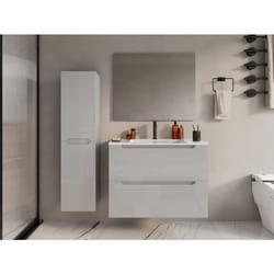 Meuble sous vasque suspendu - Blanc - 80 cm - STEFANIE