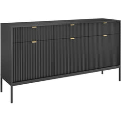 Buffet avec 3 portes et 3 tiroirs - Noir - liouba de Pascal Morabito
