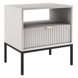 Pascal Morabito - Table de chevet 1 tiroir et 1 niche - Gris - liouba de