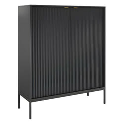 Buffet haut avec 2 portes - Noir - liouba de Pascal Morabito