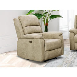 Fauteuil relax électrique en tissu taupe NEVERS