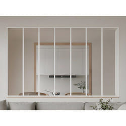 Verrière atelier en aluminium thermolaqué - 210x130 cm - Blanc - BAYVIEW