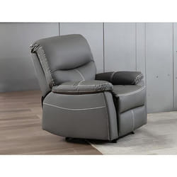 Fauteuil relax en simili gris CANBY