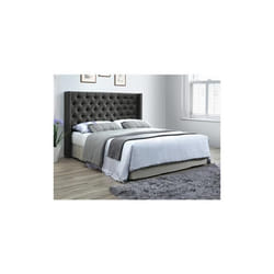 Tête de lit capitonnée - 190 cm - Tissu - Gris - MASSIMO