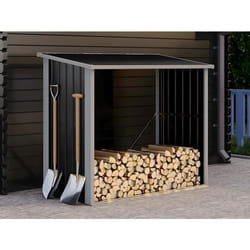 Abri bûches métal en acier galvanisé 223 m3 L182 x P83 x H148cm - DERWOOD