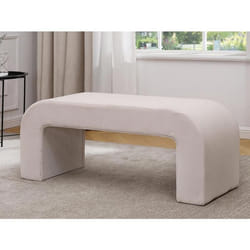 Banc en velours côtelé - Crème - CALVELO