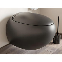 WC suspendu noir mat en céramique - HURO II