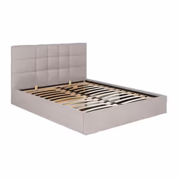 Lit coffre 140 x 190 cm - Tissu - Beige - ELIAVA de Pascal Morabito