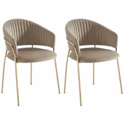 La chaise MADOLIA deviendra un élément central de votre séjour grâce sa forme enveloppante et la luminosité de son piètement  ...