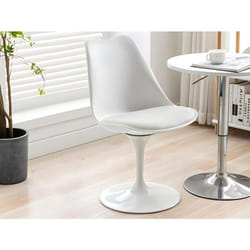 Lot de 2 chaises en polypropylène tissu et métal - Blanc - XAFY