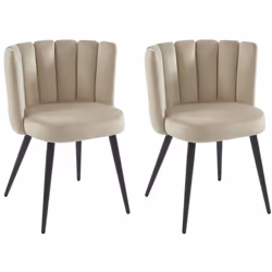 La chaise PRANILA offre un confort doux et chaleureux grâce à son revêtement en velours. Sa forme originale et enveloppante,  ...