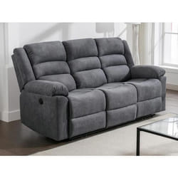 Vente-unique BUROLO Canapé inclinable 3 siège(s) Gris
