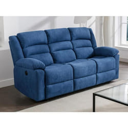 Vente-unique BUROLO Canapé inclinable 3 siège(s) Bleu