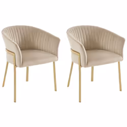La chaise ZAOVA est une pièce séduisante par sa structure en métal doré qui lui confère un aspect lumineux. Son assise en vel ...