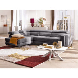 Vente-unique - Canapé D'Angle Gauche Relax Avec Assise Coulissante Électrique En Tissu Anthracite Moniso
