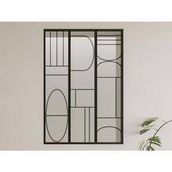 Verrière atelier en aluminium thermolaqué style art déco - 90x130 cm - Noir - COUBARTA