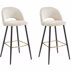 Le tabouret de bar FINCHY se distinguera par son velours côtelé doux et élégant, vous procurant un confort absolu. Son repose ...